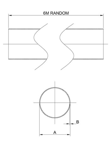 SMS-400 - ISO Tube - Longitudinally Welded Tube diagram/image