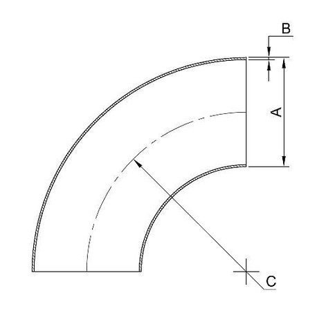 Image of SMS-408 - ISO 90 Elbows Radius = 1.5D